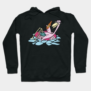 'Beer Lover Flamingo' Funny Flamingo Bird Hoodie